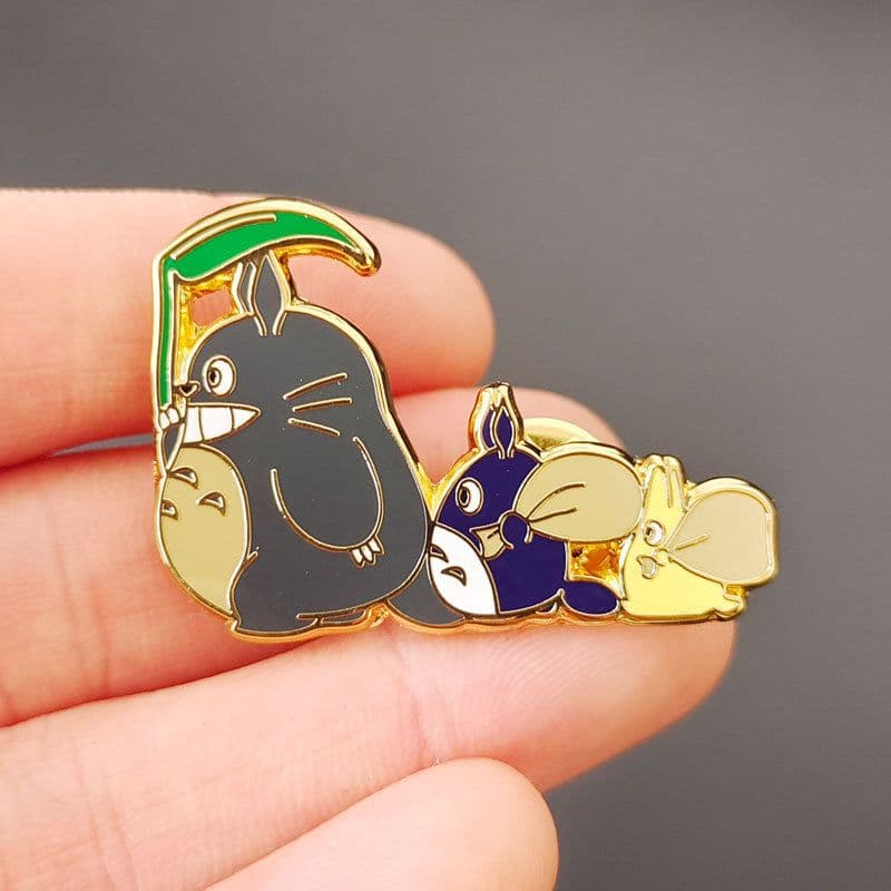 image-Spirited Away & Totoro Enamel Pin Hayao Miyazaki Cartoon Brooch