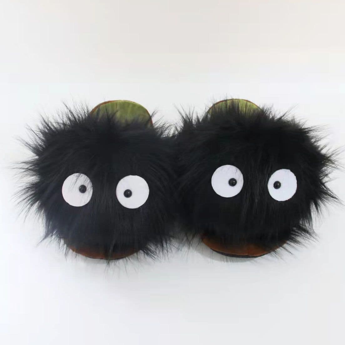 image-Winter Plush Slippers Cartoon Charcoal Design Adult Warm Indoor
