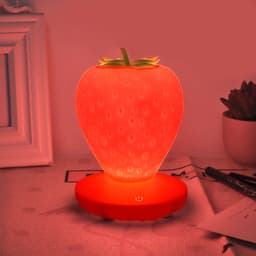 image-Creative Home Strawberry LED Night Light USB Touch Silicone Lamp