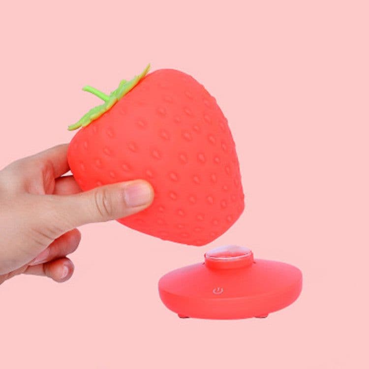image-Creative Home Strawberry LED Night Light USB Touch Silicone Lamp
