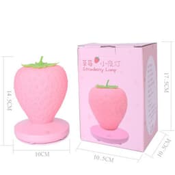 image-Creative Home Strawberry LED Night Light USB Touch Silicone Lamp