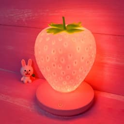 image-Creative Home Strawberry LED Night Light USB Touch Silicone Lamp