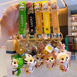image-Cartoon Shiba Inu PVC Keychain Bag Pendant