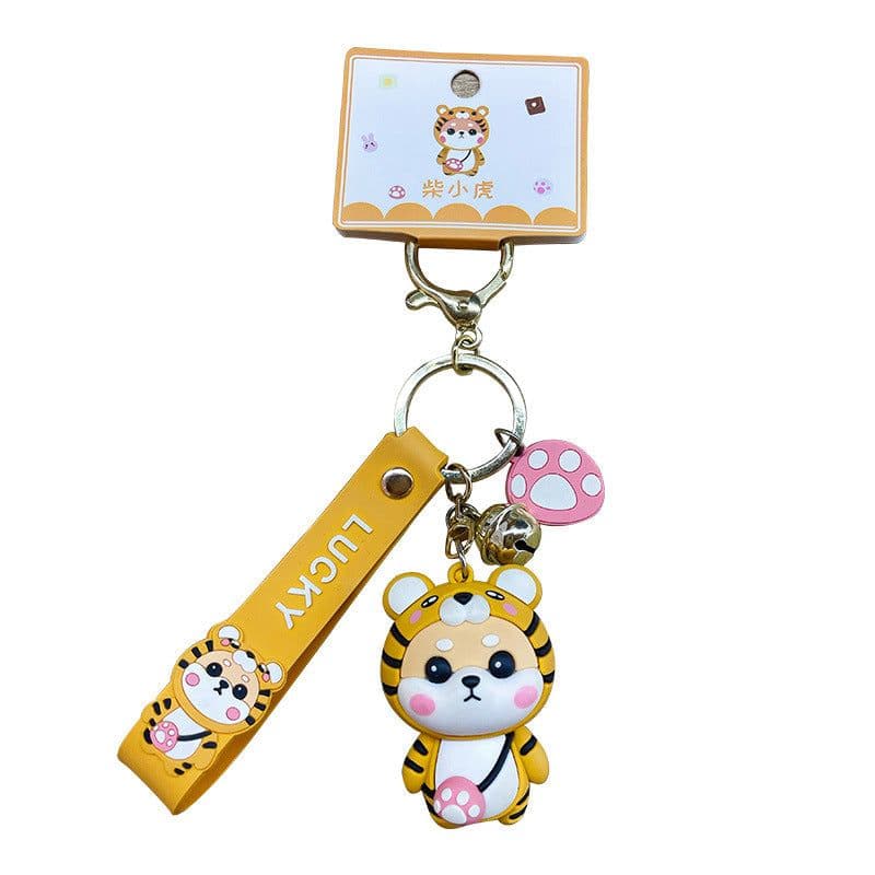image-Cartoon Shiba Inu PVC Keychain Bag Pendant