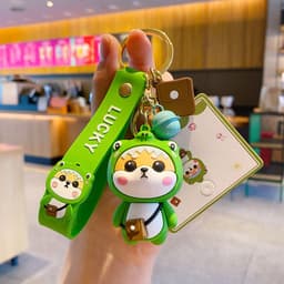 image-Cartoon Shiba Inu PVC Keychain Bag Pendant