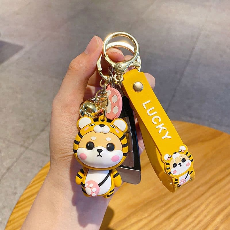 image-Cartoon Shiba Inu PVC Keychain Bag Pendant