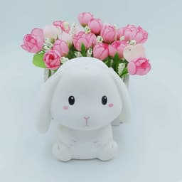 image-Squishy Long-Eared Rabbit Stress Relief Toy 11cm PU Foam