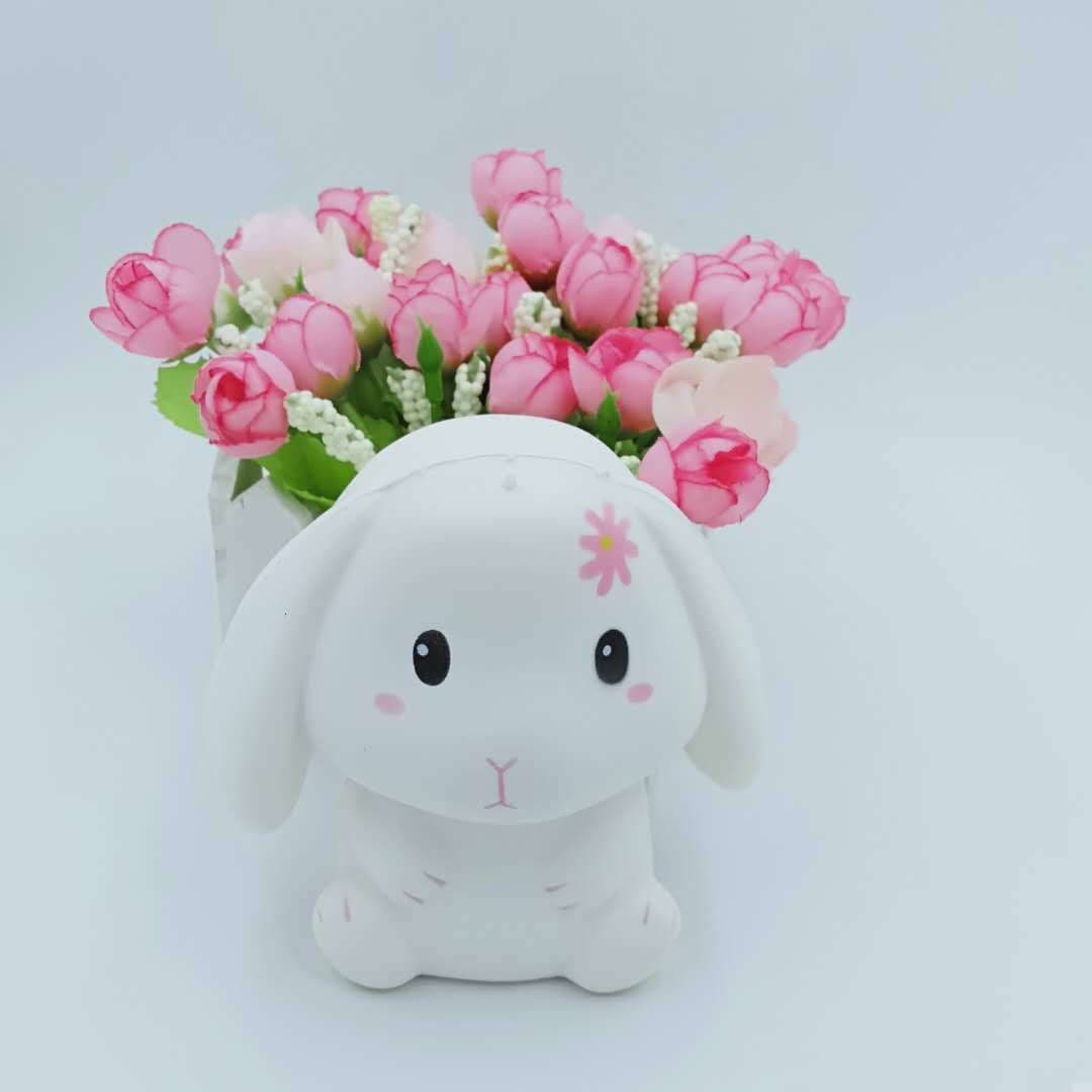 image-Squishy Long-Eared Rabbit Stress Relief Toy 11cm PU Foam