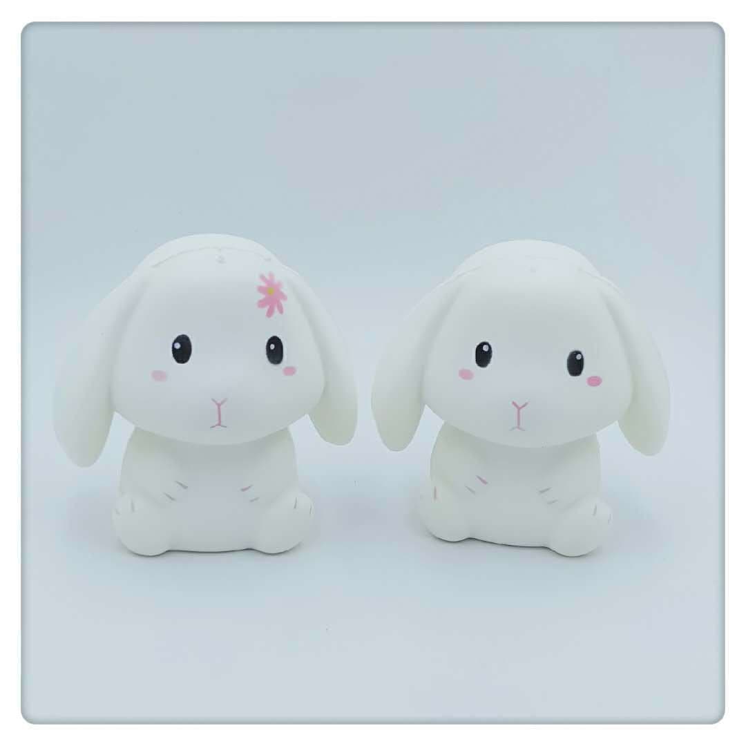image-Squishy Long-Eared Rabbit Stress Relief Toy 11cm PU Foam
