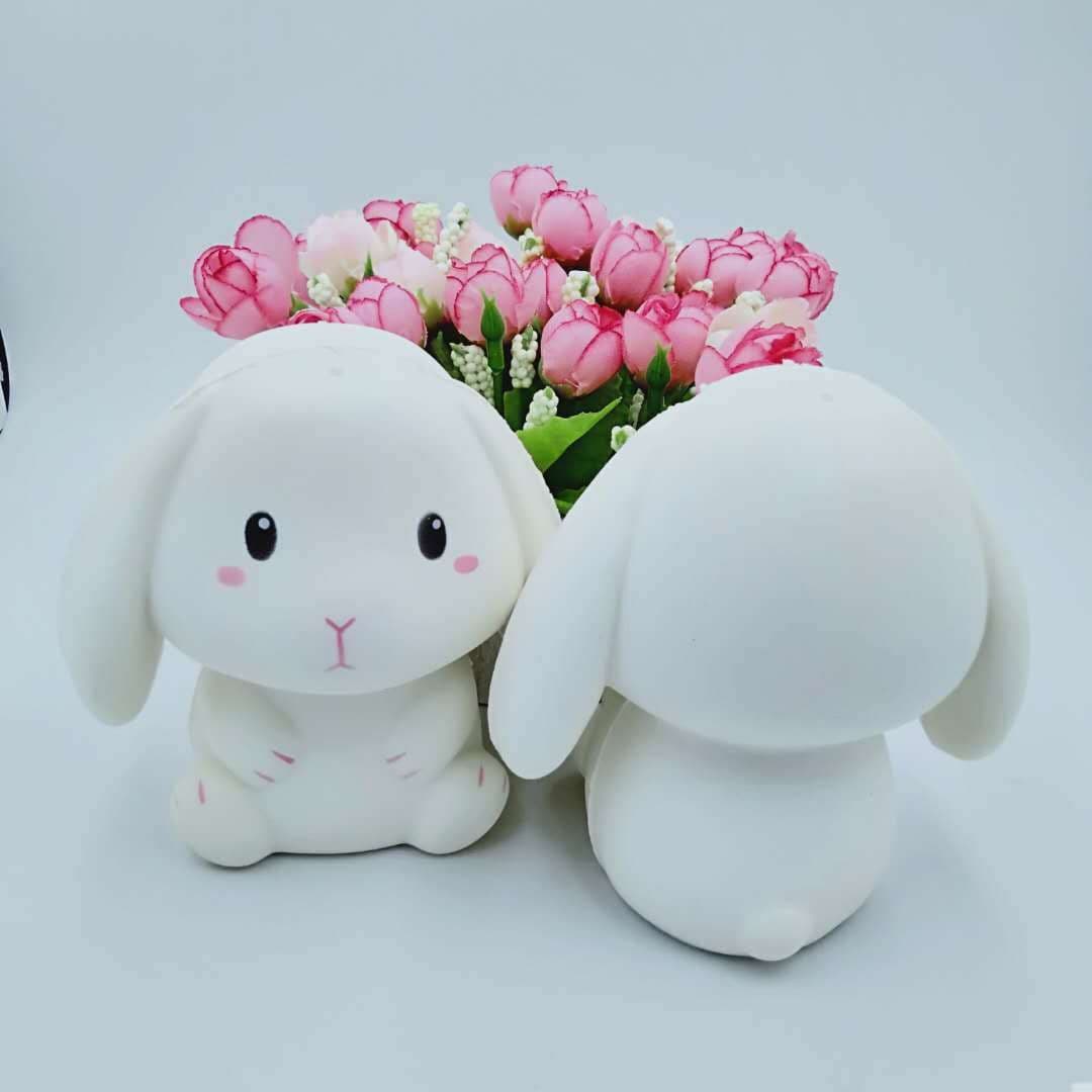 image-Squishy Long-Eared Rabbit Stress Relief Toy 11cm PU Foam