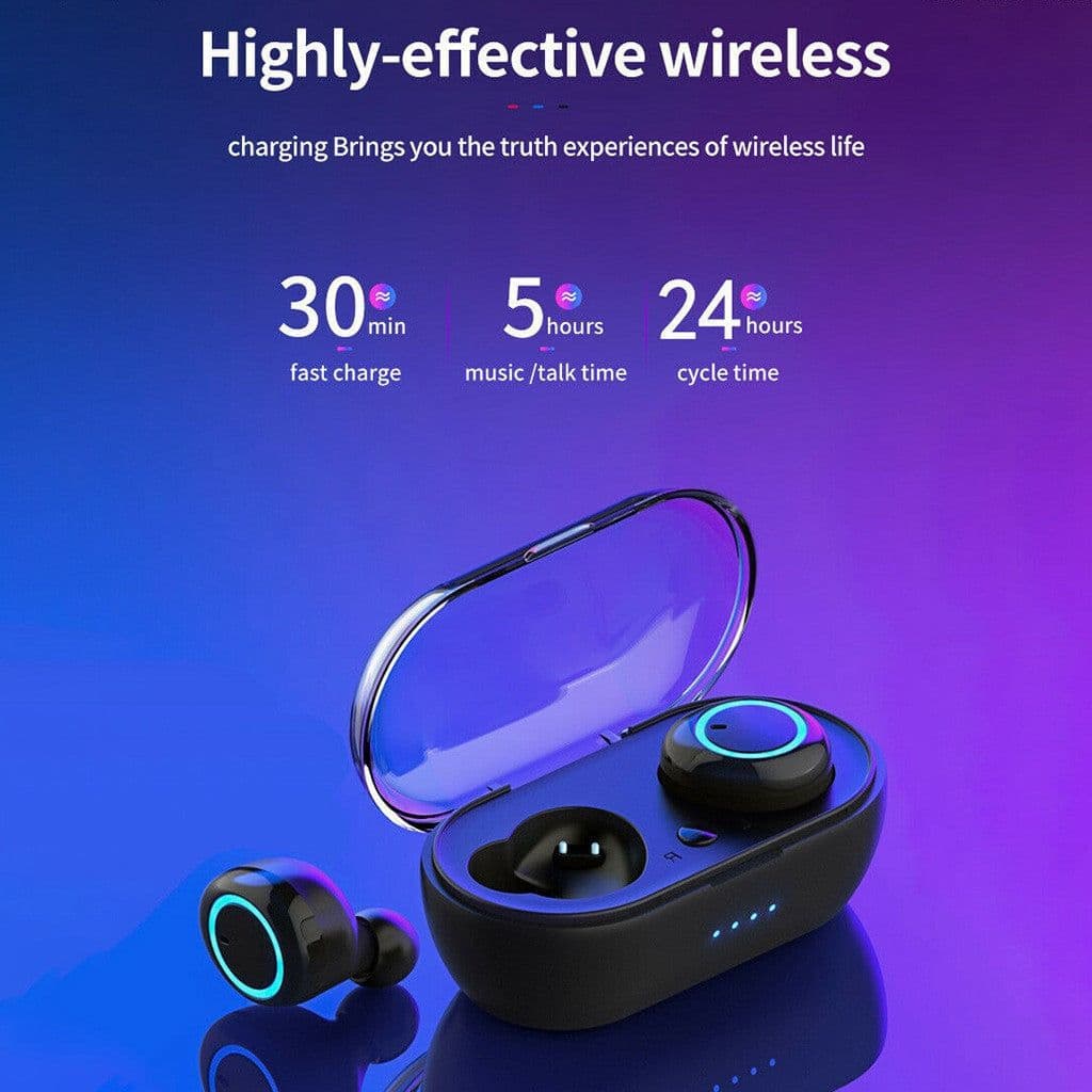 image-Y50 TWS Bluetooth 5.0 Wireless Earbuds Noise-Cancelling Waterproof