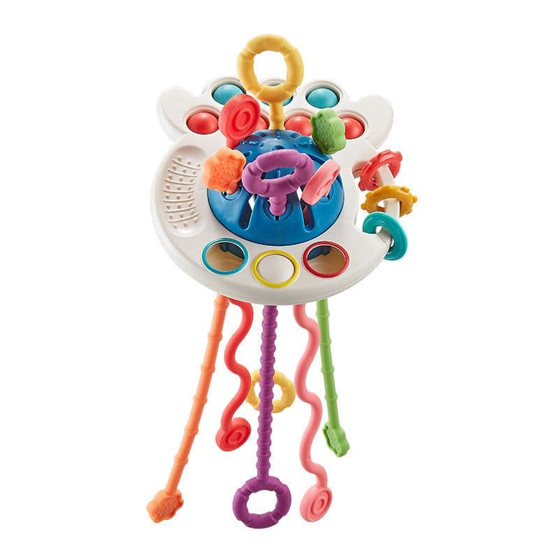 image-Baby Octopus Silicone Musical Toy - Educational Push & Chew Toy