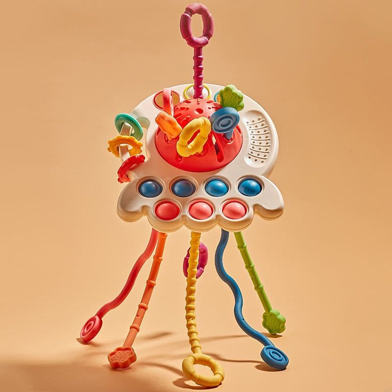 image-Baby Octopus Silicone Musical Toy - Educational Push & Chew Toy