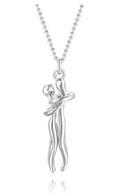 image-European American Couple Large Necklace Black Clavicle Chain