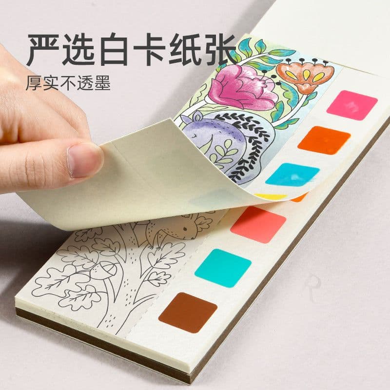 image-mideer Gouache Painting Book Watercolor Paper Drawing Coloring Book for Children