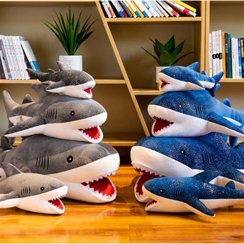 image-Shark Plush Toy Crystal Super Soft Pillow Doll 140cm Grey