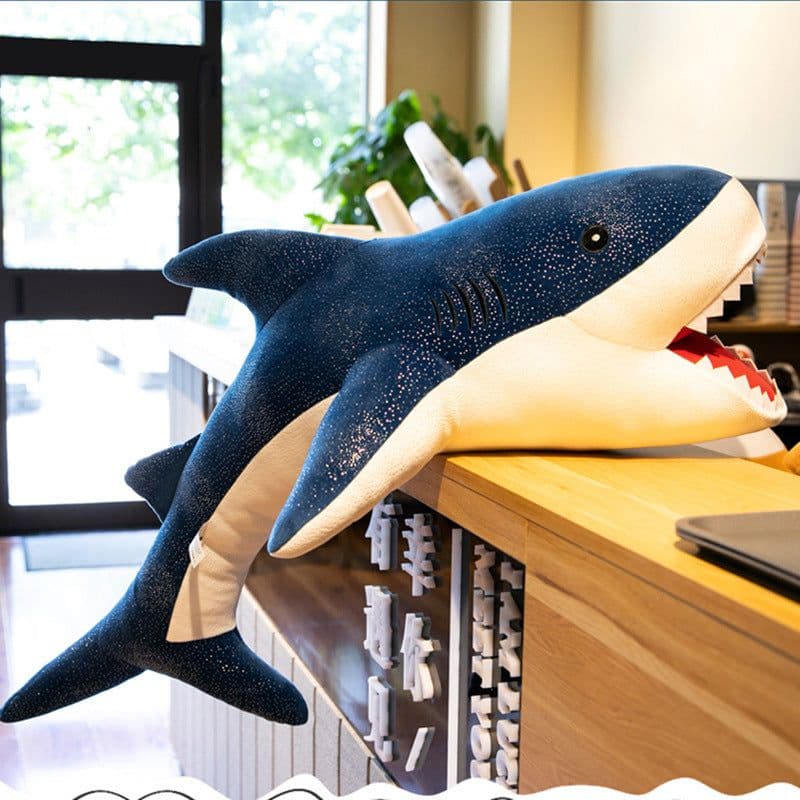 image-Shark Plush Toy Crystal Super Soft Pillow Doll 140cm Grey