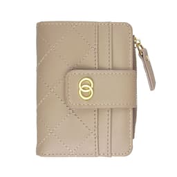 image-LENGRUI Women's Plaid PU Leather Wallet Short Bifold Card Holder