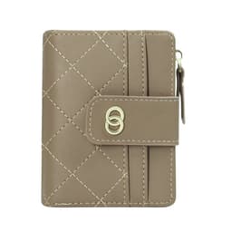image-LENGRUI Women's Plaid PU Leather Wallet Short Bifold Card Holder