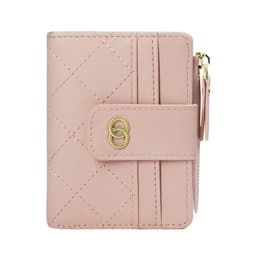image-LENGRUI Women's Plaid PU Leather Wallet Short Bifold Card Holder