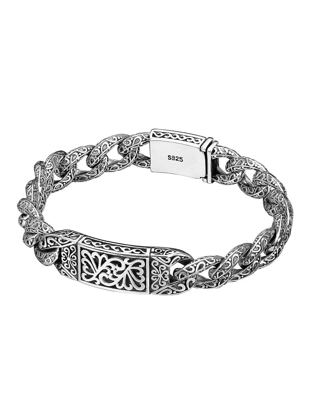 image-Sterling Silver Butterfly Bracelet Unisex Retro Geometric Jewelry
