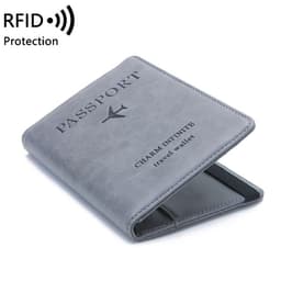 image-RFID Passport Holder Travel Document Organizer PU Leather Wallet