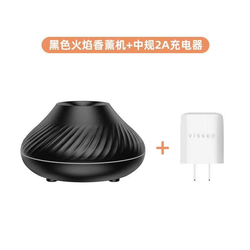 image-Colorful Flame Aroma Diffuser USB Rechargeable Humidifier