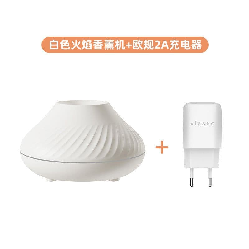 image-Colorful Flame Aroma Diffuser USB Rechargeable Humidifier