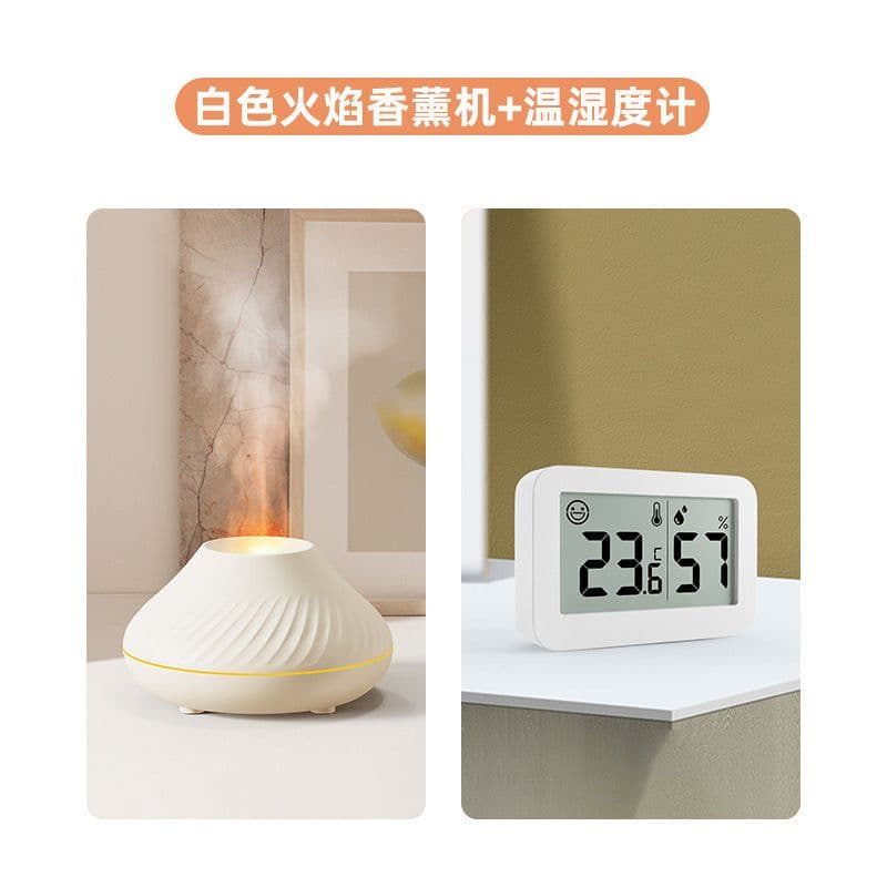 image-Colorful Flame Aroma Diffuser USB Rechargeable Humidifier