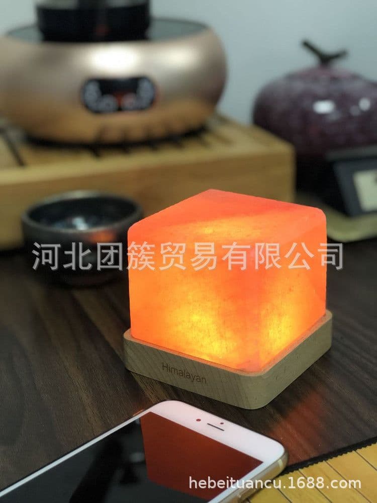 image-Himalayan Salt Lamp Plug-in Night Light with Dimmer Switch