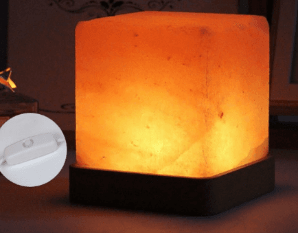 image-Himalayan Salt Lamp Plug-in Night Light with Dimmer Switch