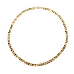 image-Stainless Steel Cuban Chain Necklace - Unisex Six-Sided Design
