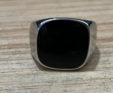 image-Titanium Steel Epoxy Ring Unisex Geometric 04308
