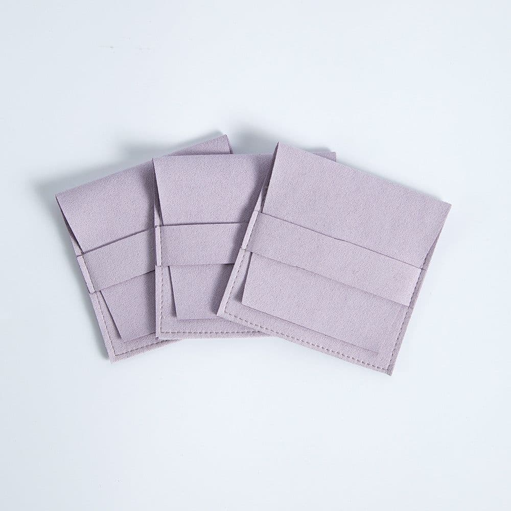 image-Vikender Velvet Drawstring Jewelry Pouch 8x8cm Purple