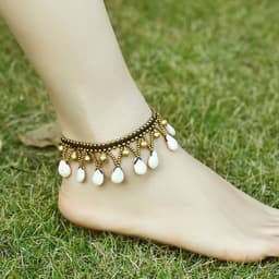 image-Bohemian Hand-Woven Bell Anklet for Women