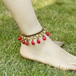 image-Bohemian Hand-Woven Bell Anklet for Women