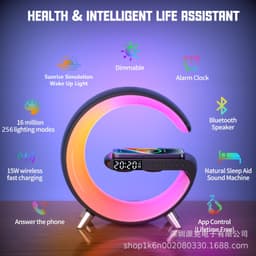 image-APECtime APEC-N69 Multifunctional Alarm Clock with Wireless Charging & Bluetooth Speaker