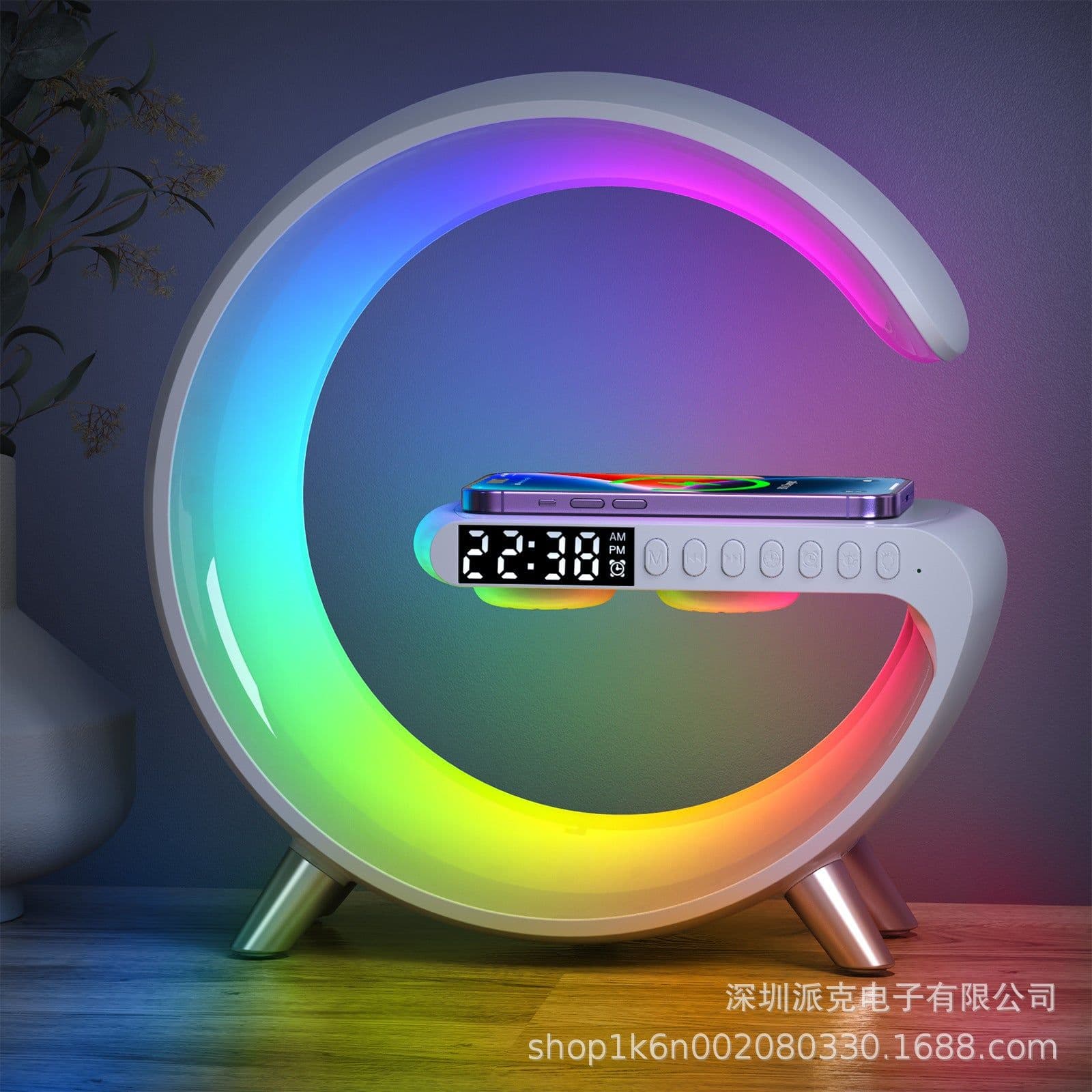image-APECtime APEC-N69 Multifunctional Alarm Clock with Wireless Charging & Bluetooth Speaker