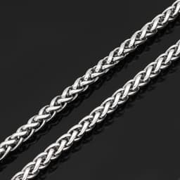 image-Stainless Steel Flower Chain Necklace 8mm 70cm Unisex