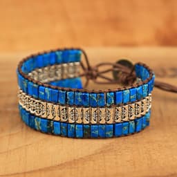 image-Poetry Craftsmanship Hand-Woven Wax Rope Agate Bracelet Retro