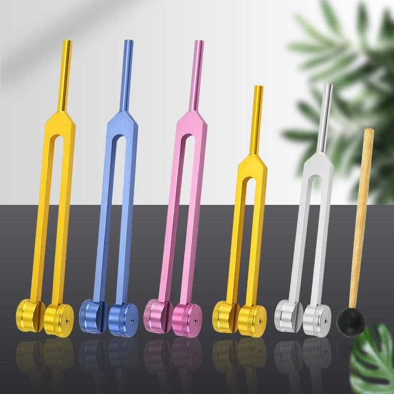 image-128HZ Aluminum Tuning Fork Ear Picking Tool Set