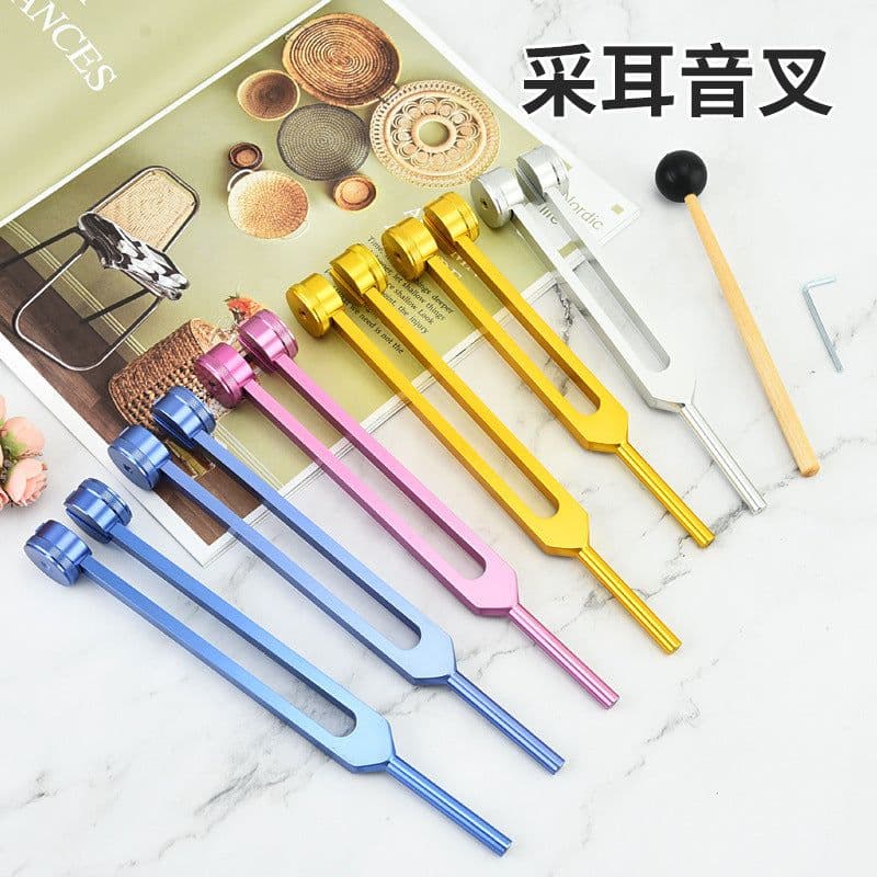 image-128HZ Aluminum Tuning Fork Ear Picking Tool Set