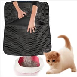 image-EVA Cat Litter Mat Large Waterproof Double Layer Black 55x75cm