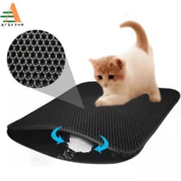image-EVA Cat Litter Mat Large Waterproof Double Layer Black 55x75cm