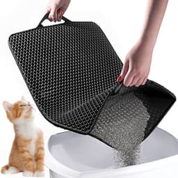 image-EVA Cat Litter Mat Large Waterproof Double Layer Black 55x75cm