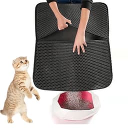 image-EVA Cat Litter Mat Large Waterproof Double Layer Black 55x75cm