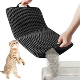 image-EVA Cat Litter Mat Large Waterproof Double Layer Black 55x75cm