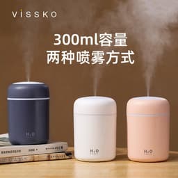 image-Desktop USB Air Humidifier with Colorful Cup Design