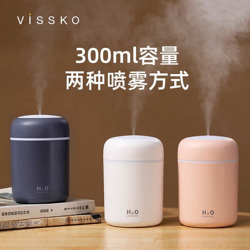 image-Desktop USB Air Humidifier with Colorful Cup Design