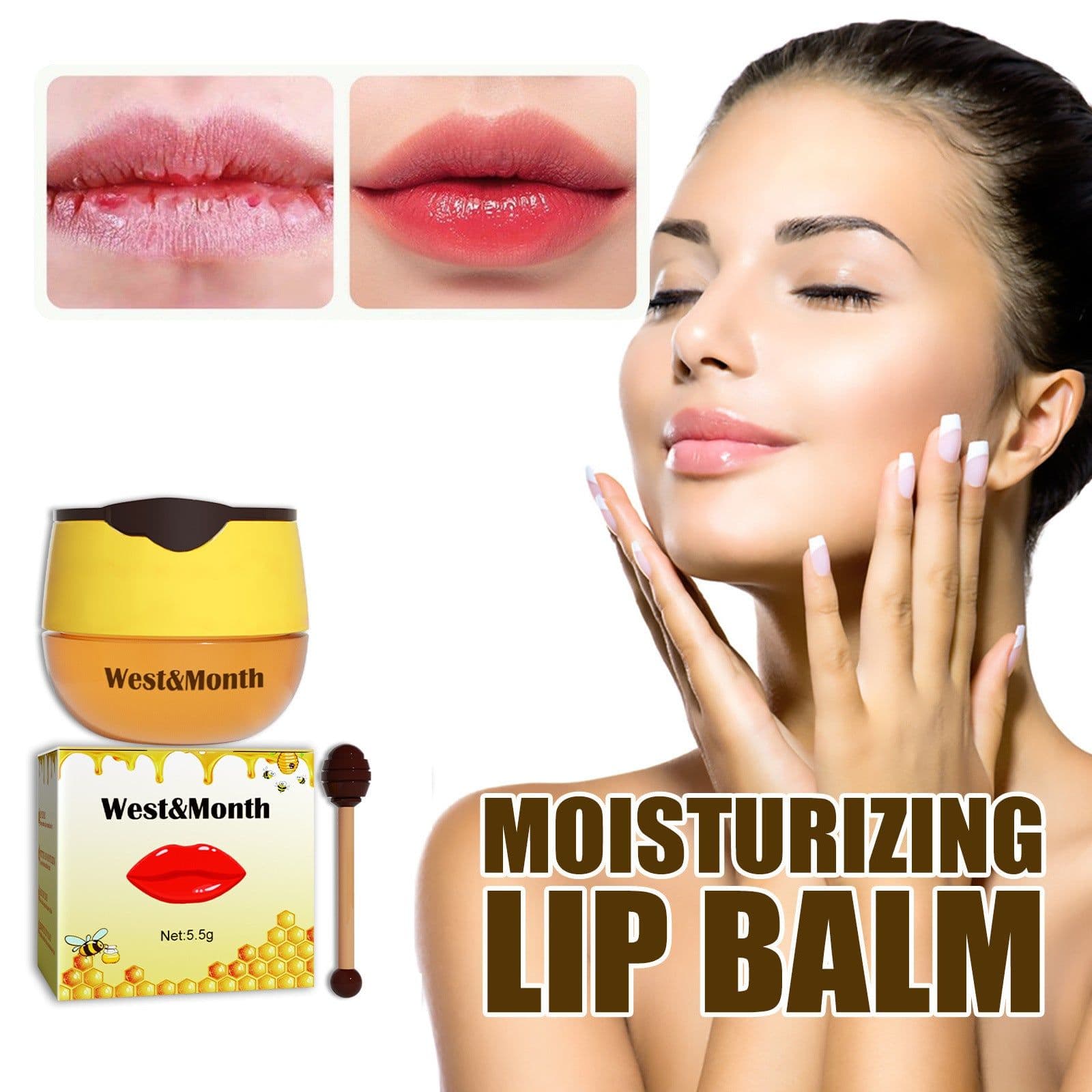 image-West&Month Propolis Moisturizing Lip Mask with Brush
